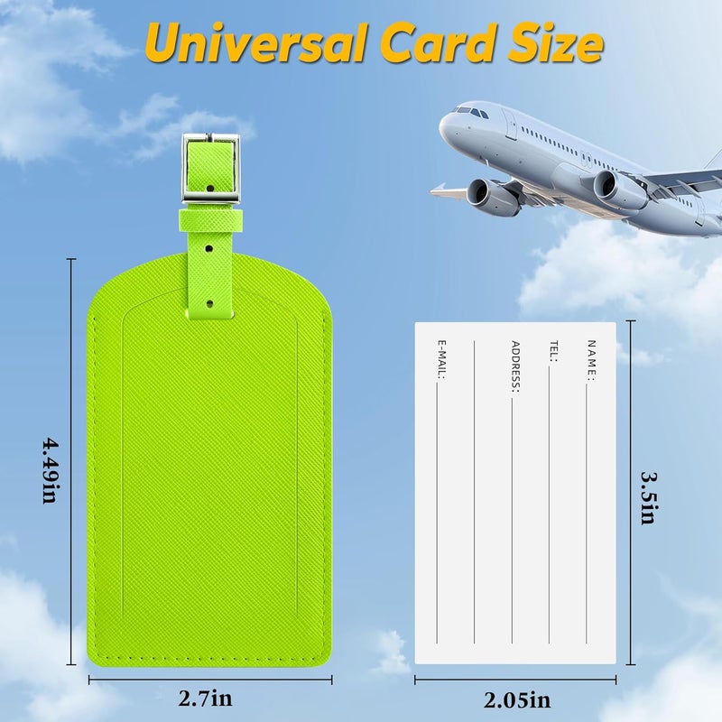 Airkit 3 Pack Luggage Tags for Suitcases, TSA Approved Bag Tags, Baggage Tags with Privacy Protection, Travel Essentials Luggage Accessories, Neon Green - Image 2